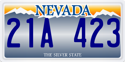 NV license plate 21A423