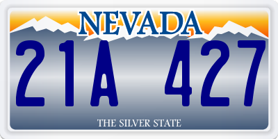 NV license plate 21A427