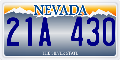 NV license plate 21A430