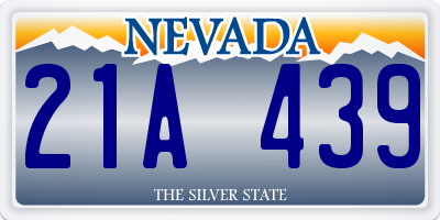 NV license plate 21A439