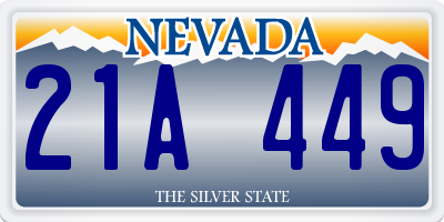 NV license plate 21A449