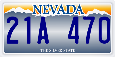 NV license plate 21A470