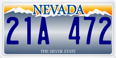 NV license plate 21A472