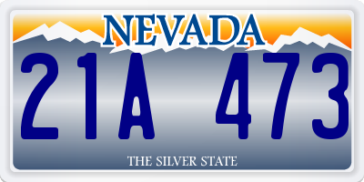 NV license plate 21A473