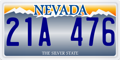 NV license plate 21A476