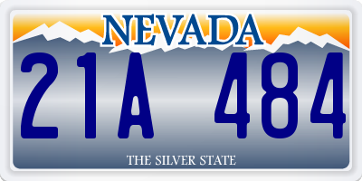 NV license plate 21A484