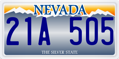 NV license plate 21A505