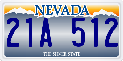 NV license plate 21A512