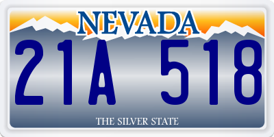 NV license plate 21A518
