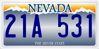 NV license plate 21A531