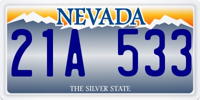NV license plate 21A533