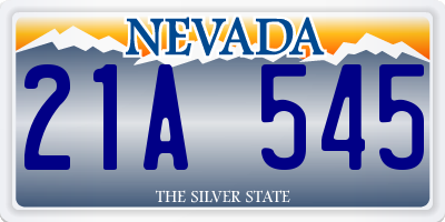 NV license plate 21A545