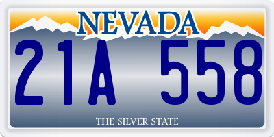 NV license plate 21A558