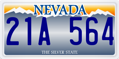NV license plate 21A564
