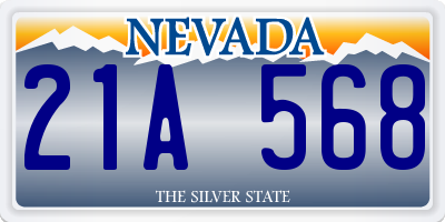 NV license plate 21A568