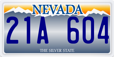 NV license plate 21A604