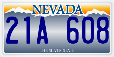 NV license plate 21A608