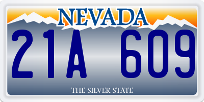 NV license plate 21A609