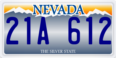 NV license plate 21A612