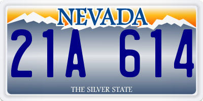 NV license plate 21A614