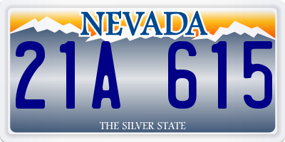 NV license plate 21A615