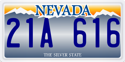 NV license plate 21A616