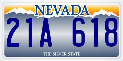 NV license plate 21A618