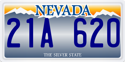 NV license plate 21A620