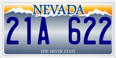 NV license plate 21A622