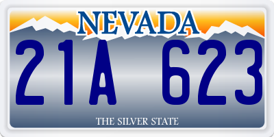 NV license plate 21A623