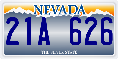 NV license plate 21A626