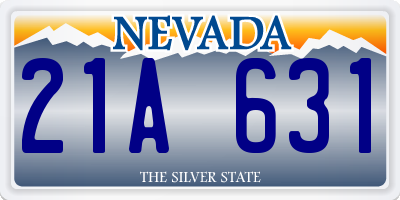 NV license plate 21A631