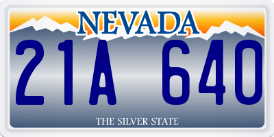 NV license plate 21A640