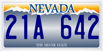 NV license plate 21A642