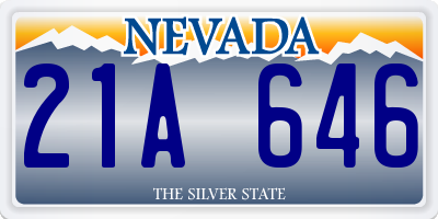 NV license plate 21A646