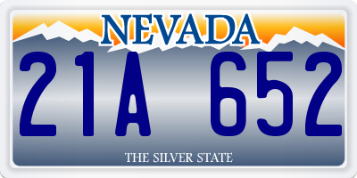 NV license plate 21A652