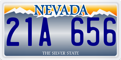 NV license plate 21A656