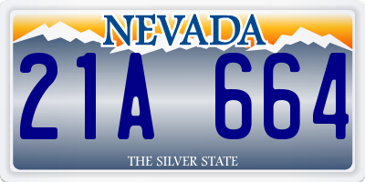 NV license plate 21A664