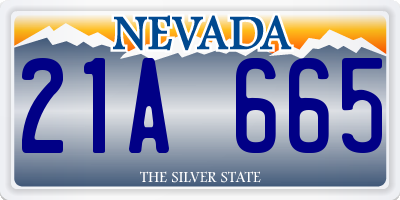 NV license plate 21A665