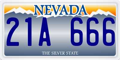 NV license plate 21A666