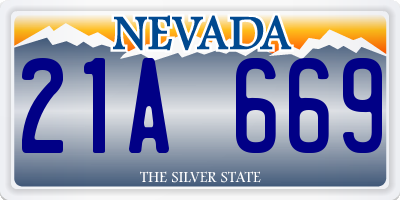 NV license plate 21A669