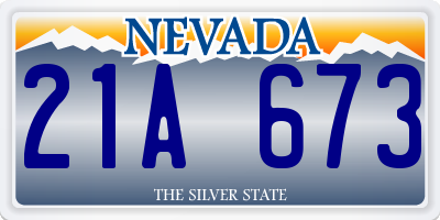 NV license plate 21A673