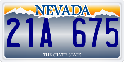 NV license plate 21A675