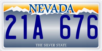 NV license plate 21A676