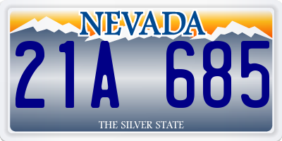 NV license plate 21A685