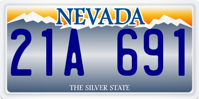NV license plate 21A691