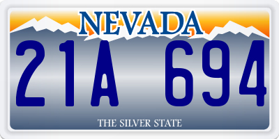 NV license plate 21A694
