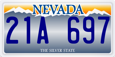 NV license plate 21A697