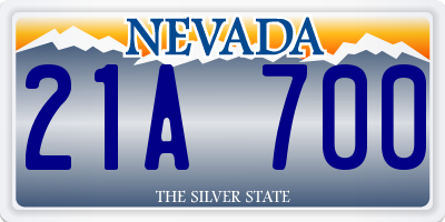 NV license plate 21A700