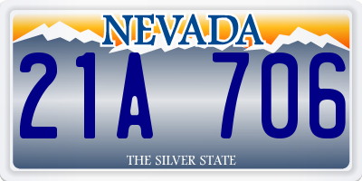 NV license plate 21A706